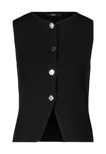 zero Damen Strickweste mit Knopfleiste Black Beauty,34 von zero