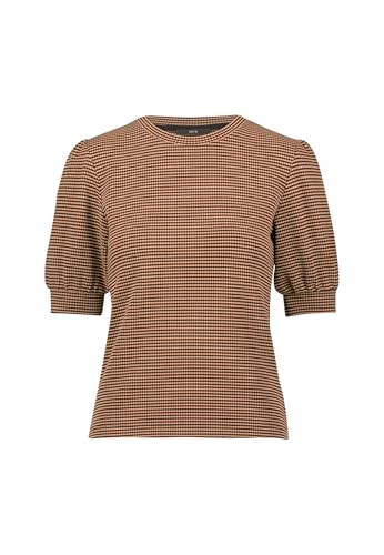 zero Damen Strukturshirt kurzen Puffärmeln 34, BlackCamel von zero