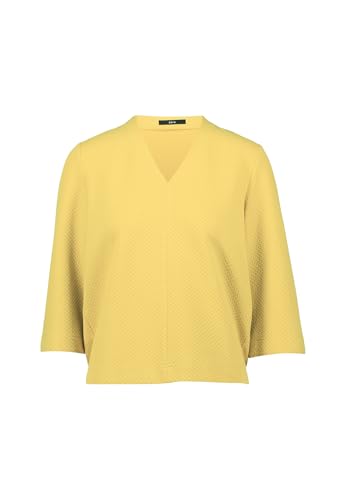 zero Damen Sweatshirt mit Strukturmuster 44, Oil Yellow von zero
