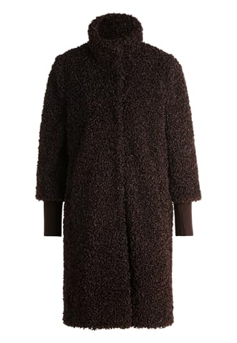 zero Damen Teddymantel mit Stehkragen 36, Chocolate Plum von zero