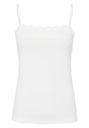 zero Damen Top mit Spitzenkante Style Tessa Offwhite,34 von zero