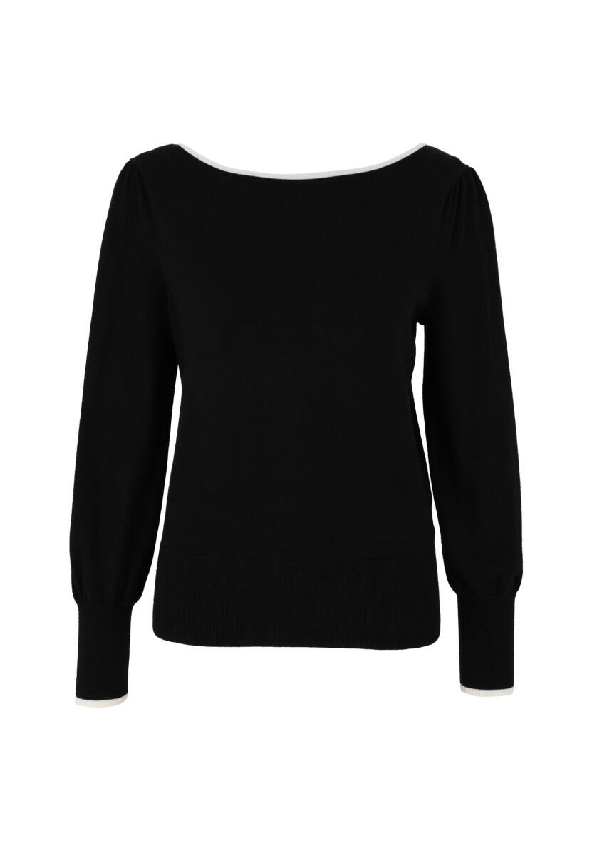 zero - Feinstrickpullover schwarz - Gr. - 34 von zero