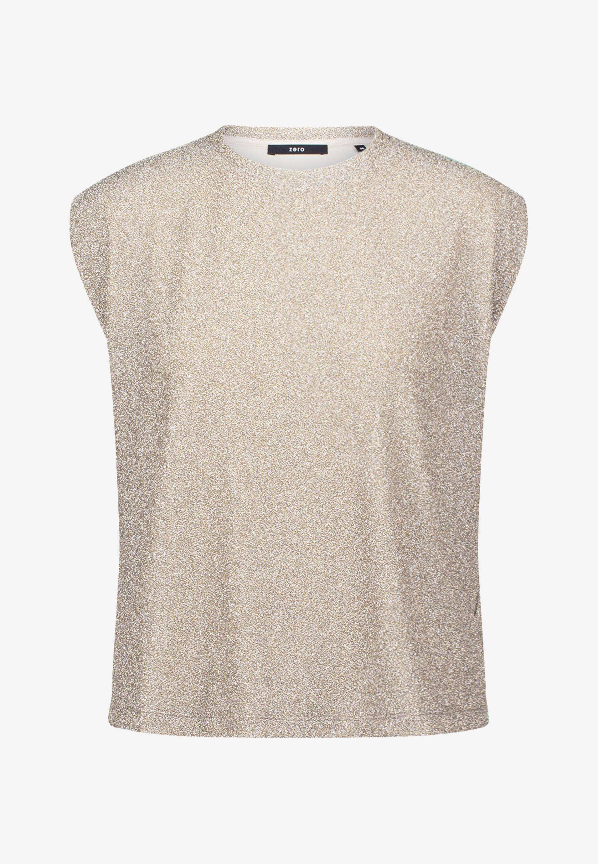 zero - Glitzer-Shirt mit Rundhalsausschnitt - Gr. - 36 von zero