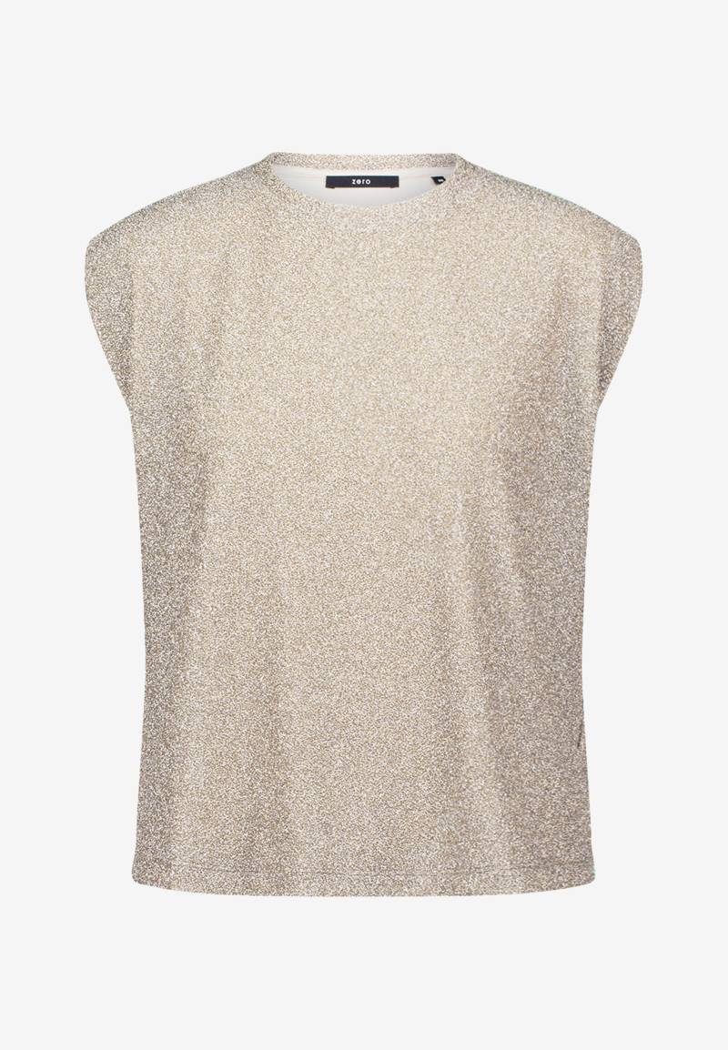 zero - Glitzer-Shirt mit Rundhalsausschnitt - Gr. - 36 von zero