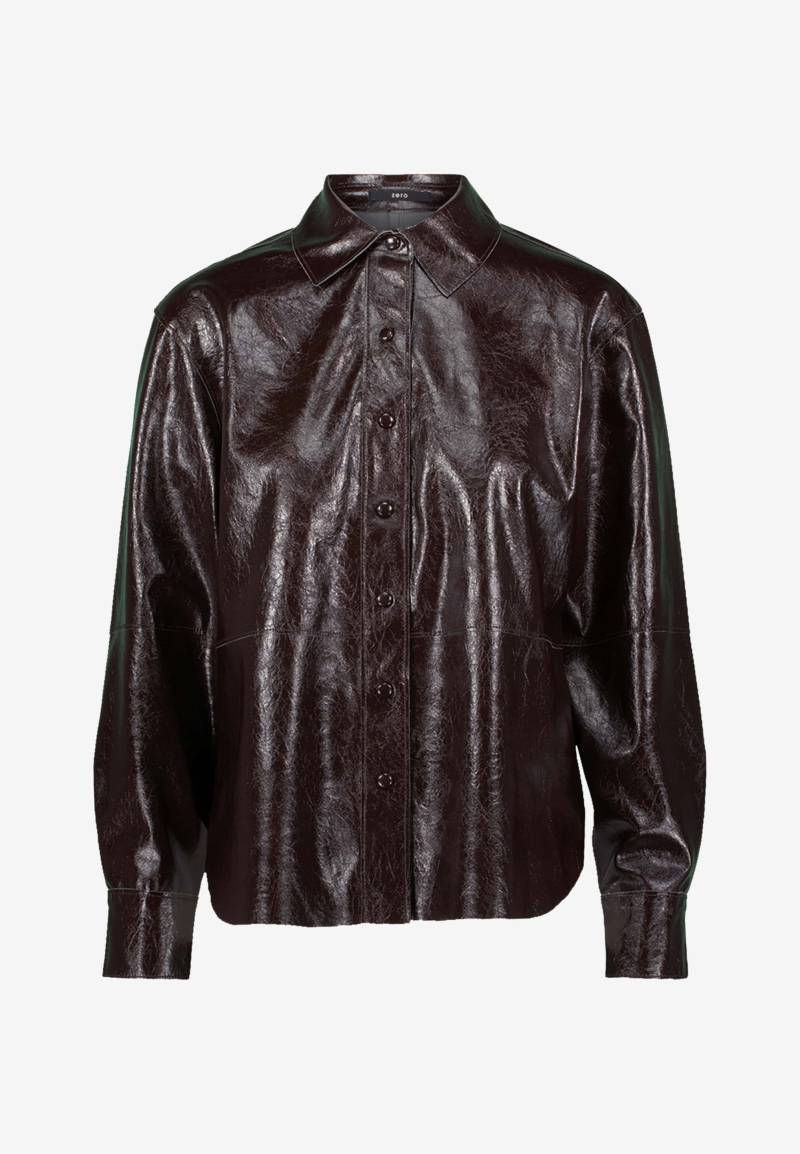 zero - Hemdbluse im Lederlook Knopfleiste - Gr. - 34 von zero