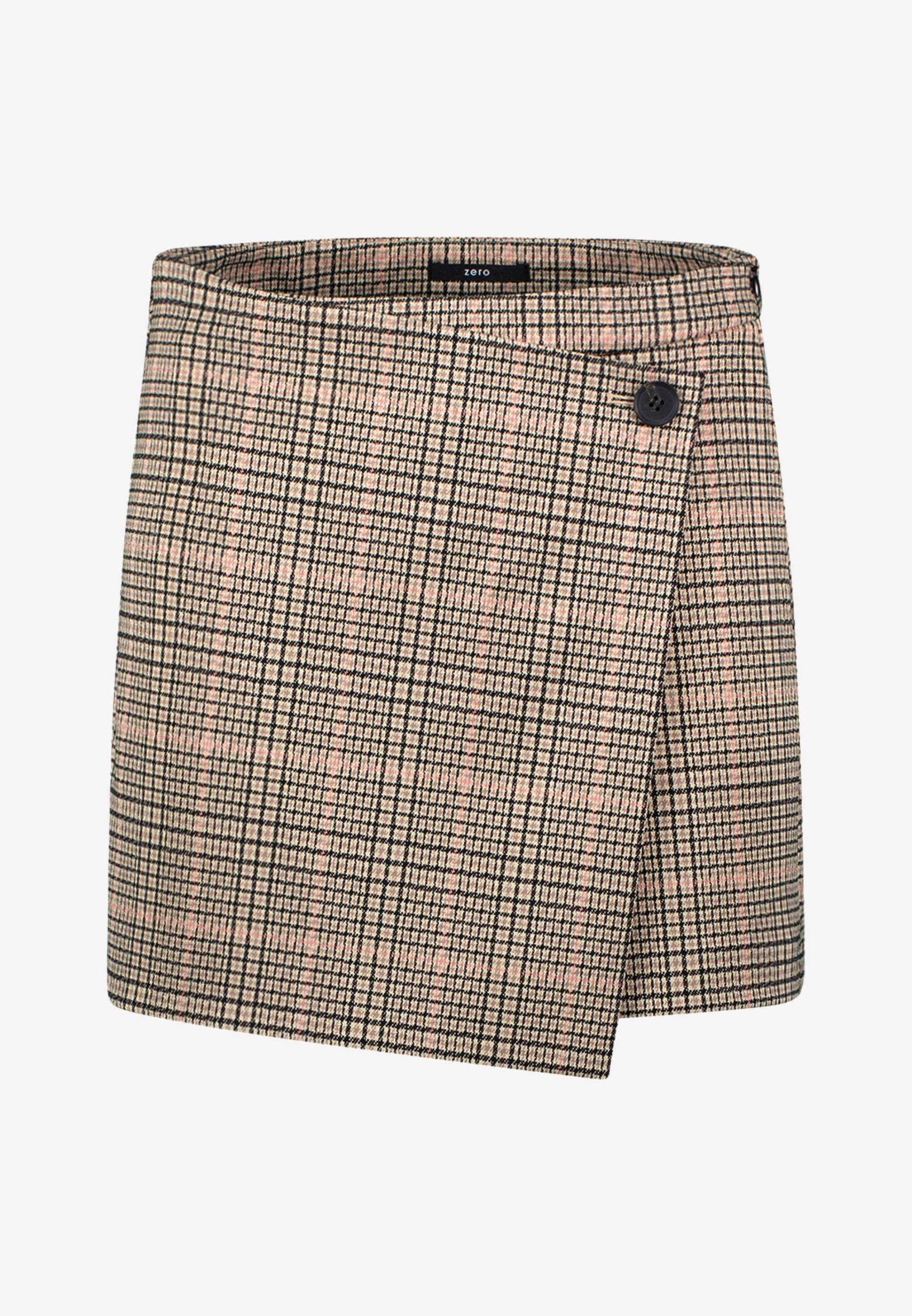 zero - Hosenrock mit Wickeloptik beigeblack - Gr. - 40 von zero