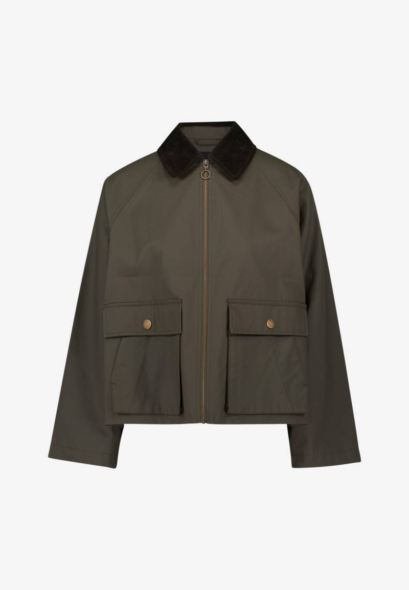 zero - Jacke beschichtet mit Cordkragen deep forest night - Gr. - 34 von zero