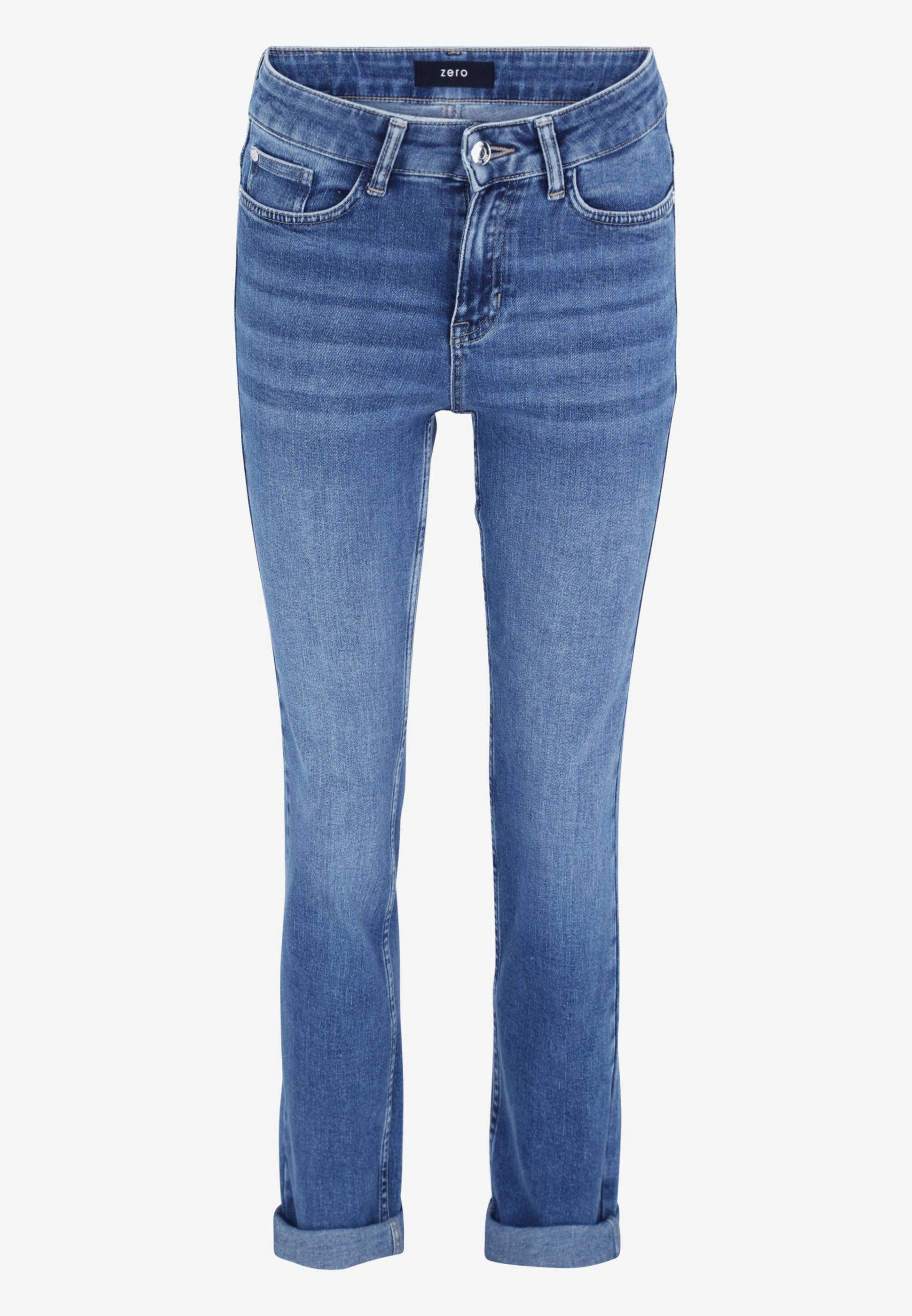 zero - Jeans Style ORLANDO Straight Leg 32 Inch blue used denim - Gr. - 40 von zero