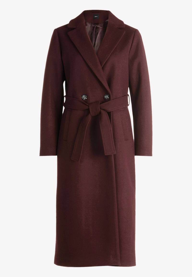 zero - Mantel Wolloptik mit Bindegürtel - Gr. - 38 von zero