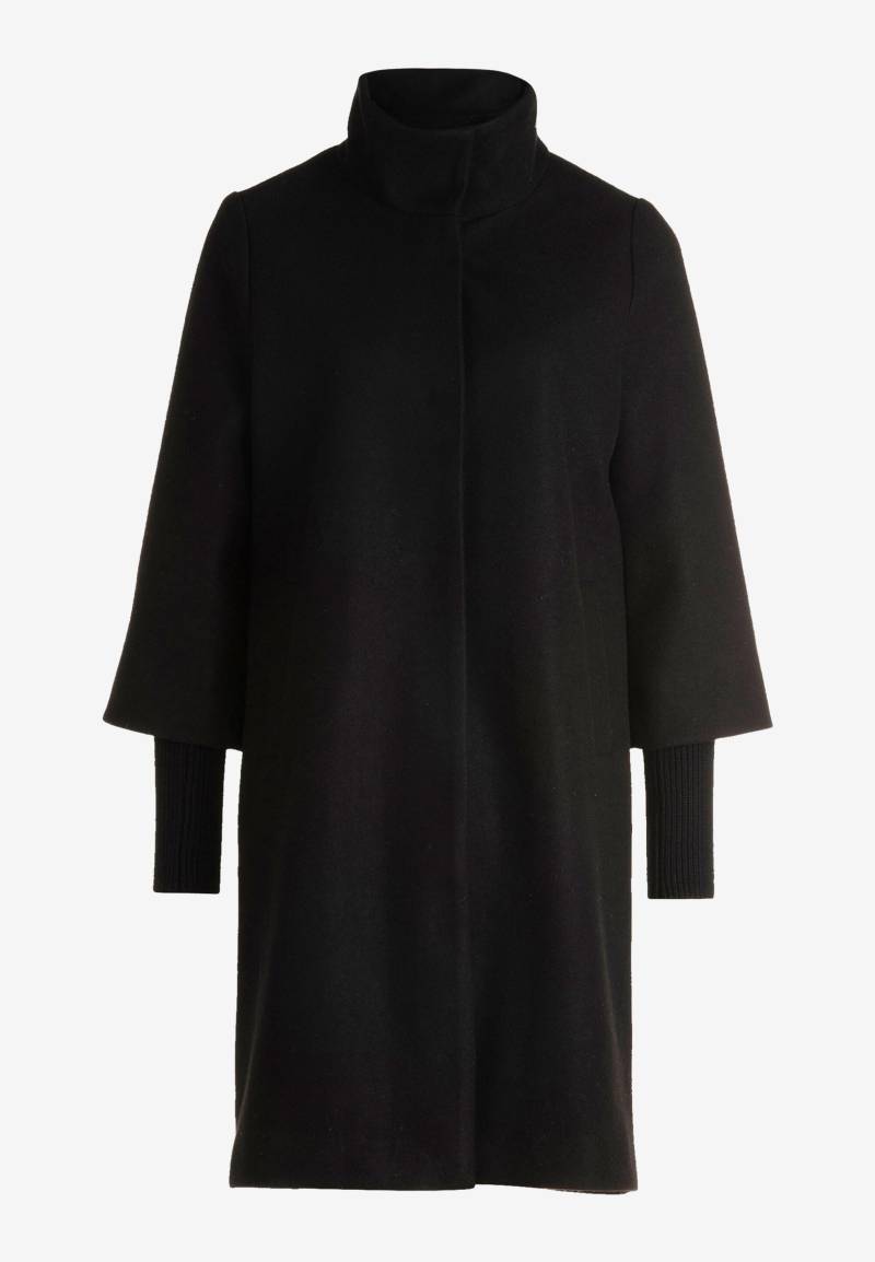 zero - Mantel Wolloptik mit Stehkragen black beauty - Gr. - 38 von zero