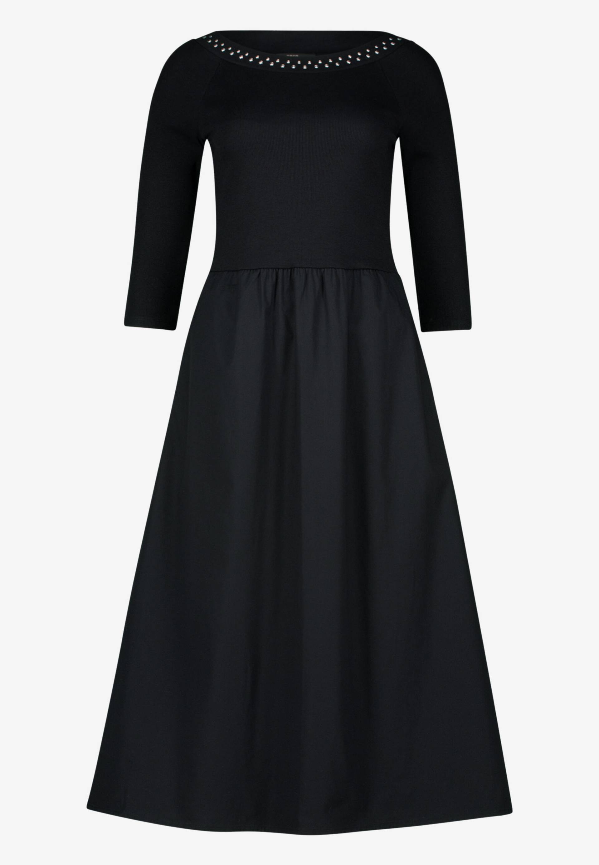 zero - Midikleid A-Linie mit Nieten patch blackblack - Gr. - 38 von zero