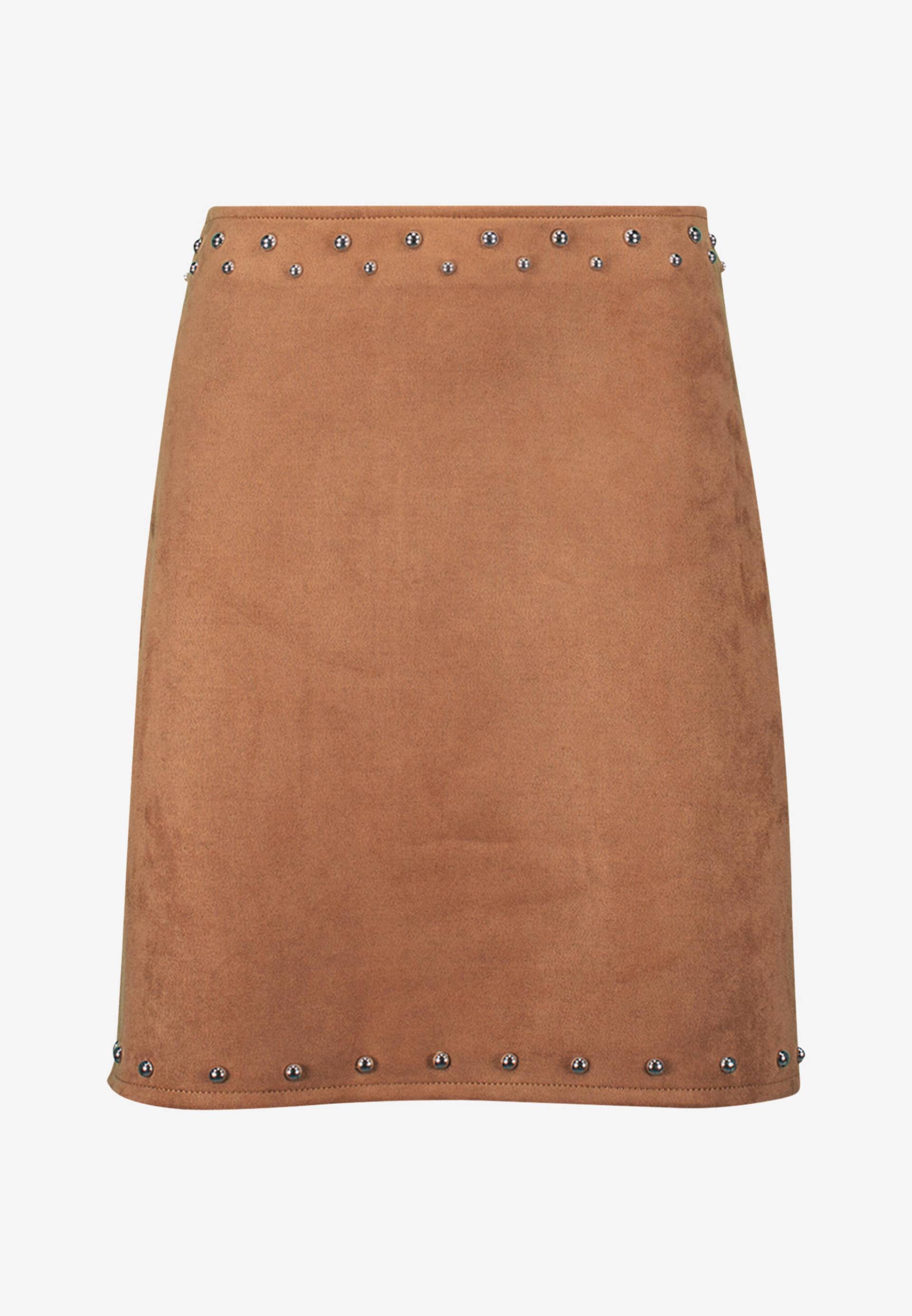 zero - Minirock Lederoptik cinnamon swirl - Gr. - 42 von zero