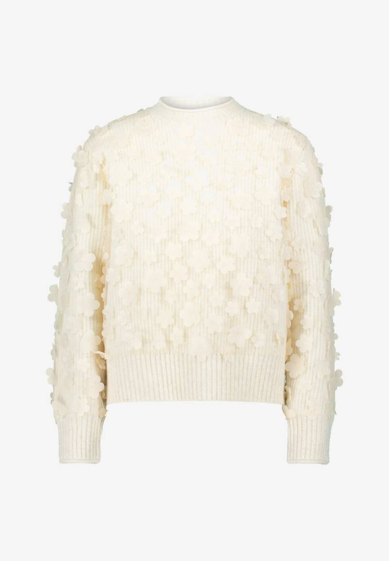 zero - Pullover mit 3D Blüten eggnog - Gr. - 38 von zero