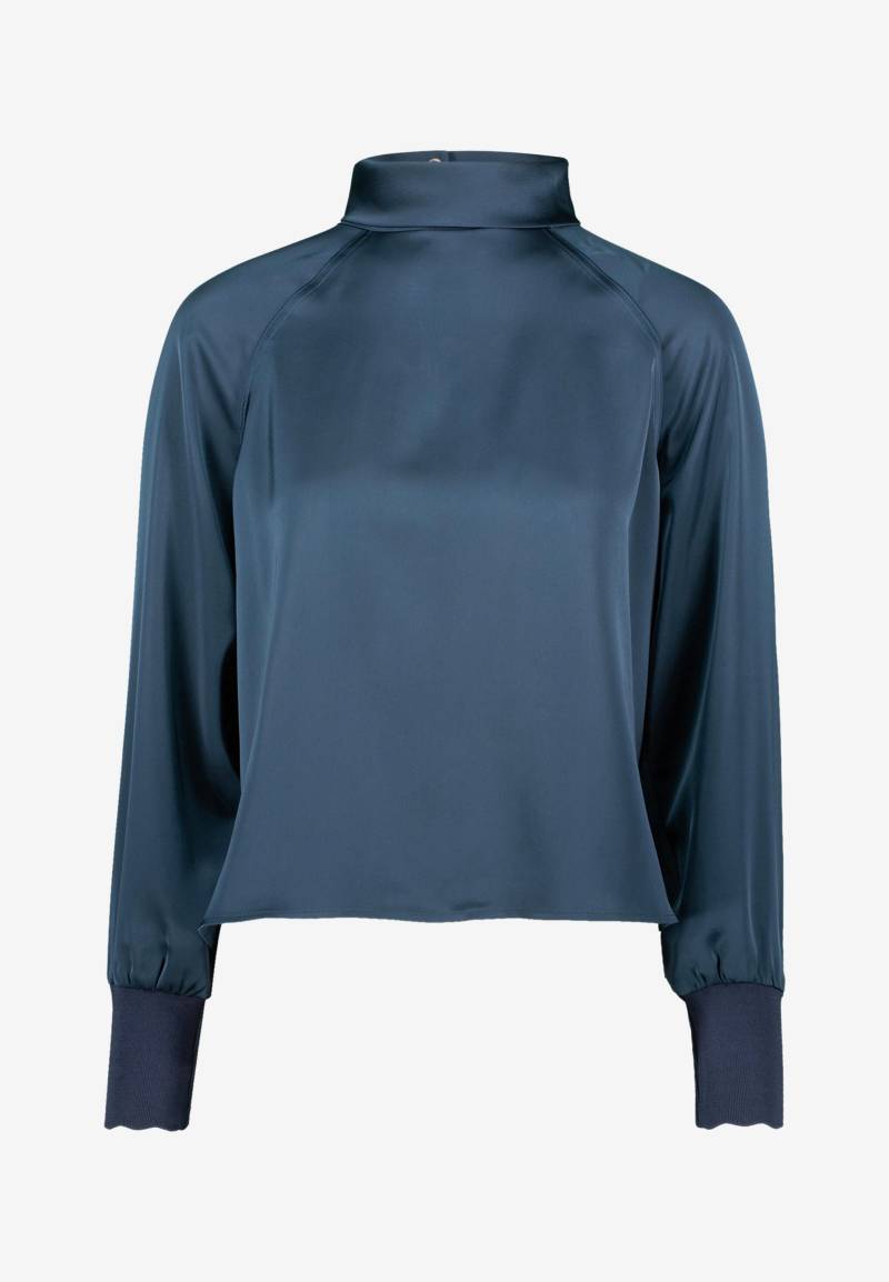 zero - Satinbluse mit Stehkragen - Gr. - 40 von zero