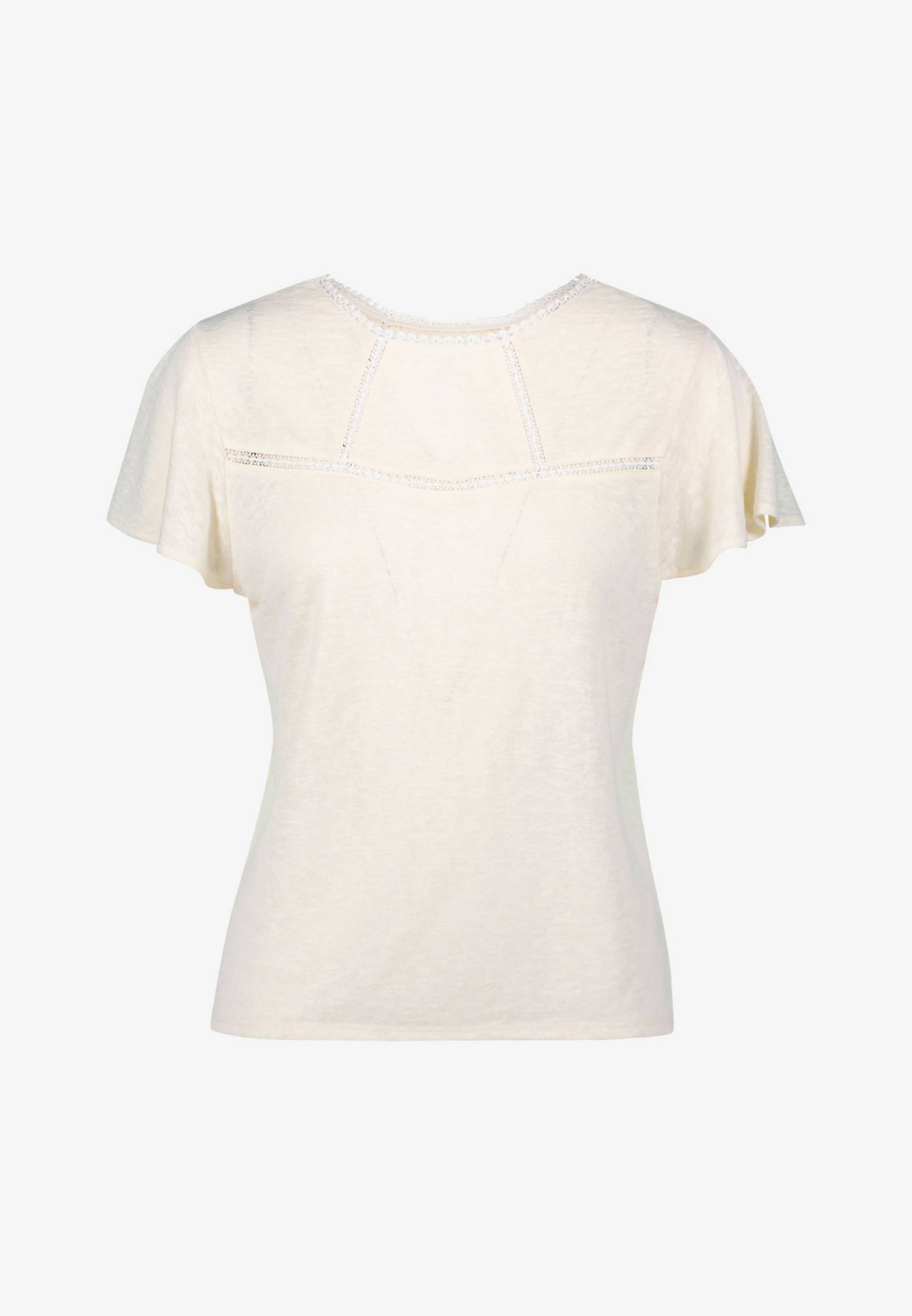 zero - Shirt mit Häkeldetails eggnog - Gr. - 34 von zero