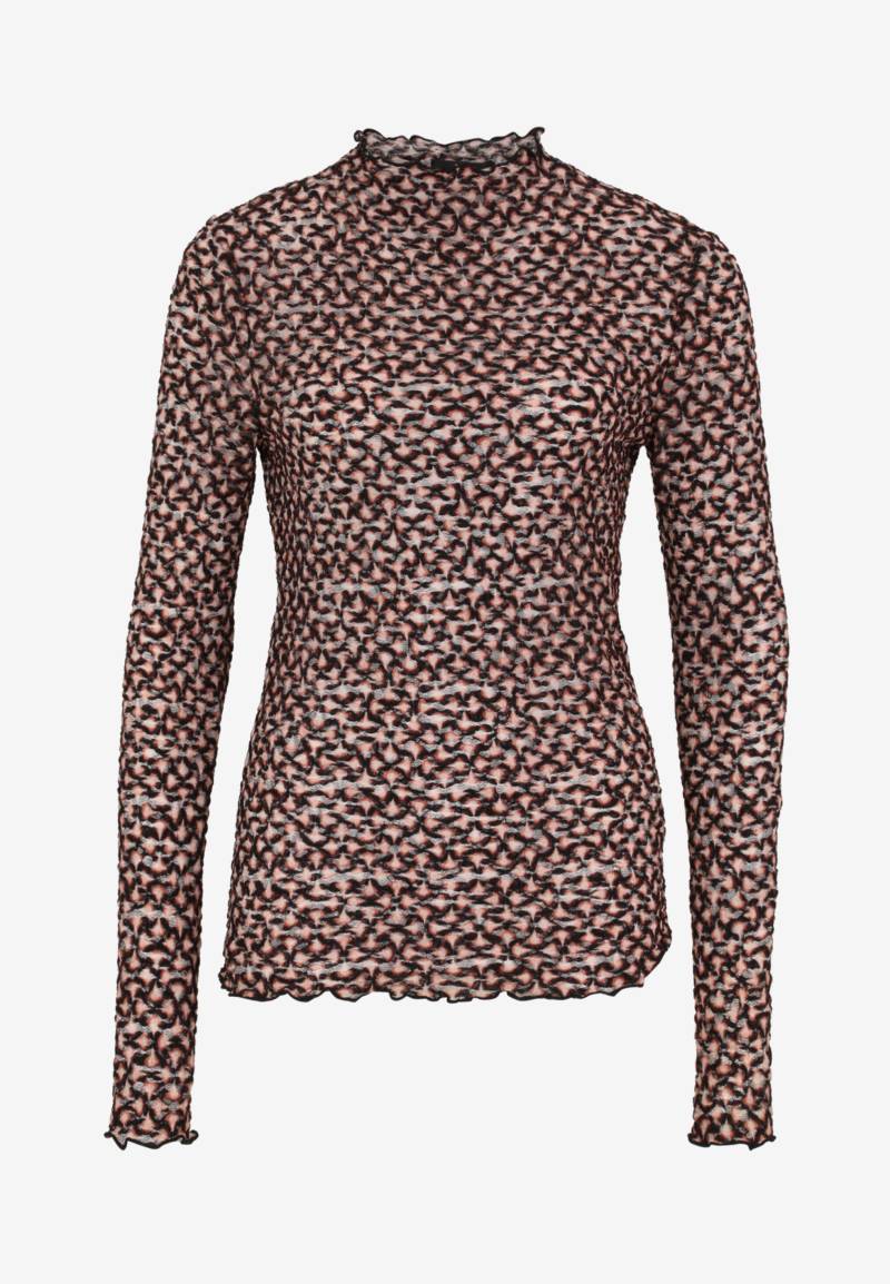 zero - Shirt transparent mit Stehkragen blackcamel - Gr. - 44 von zero