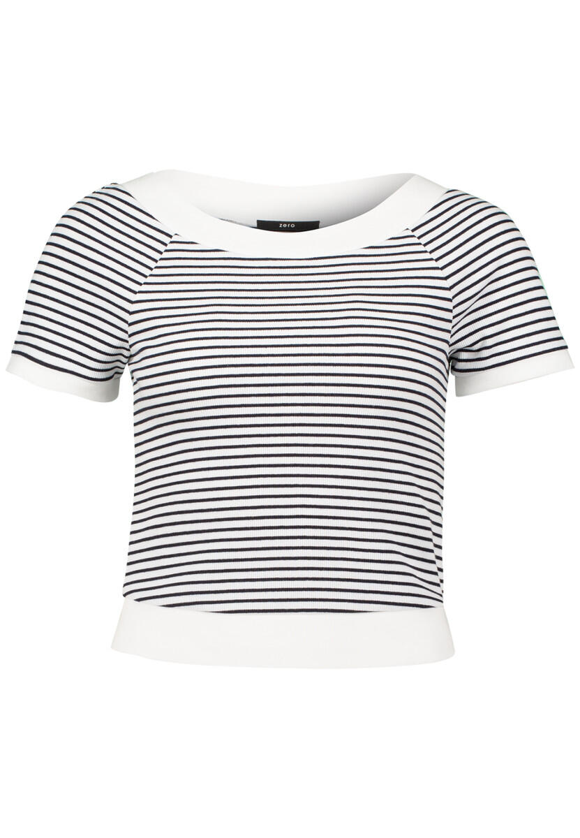 zero - Streifenshirt blau/weiß - Gr. - 34 von zero