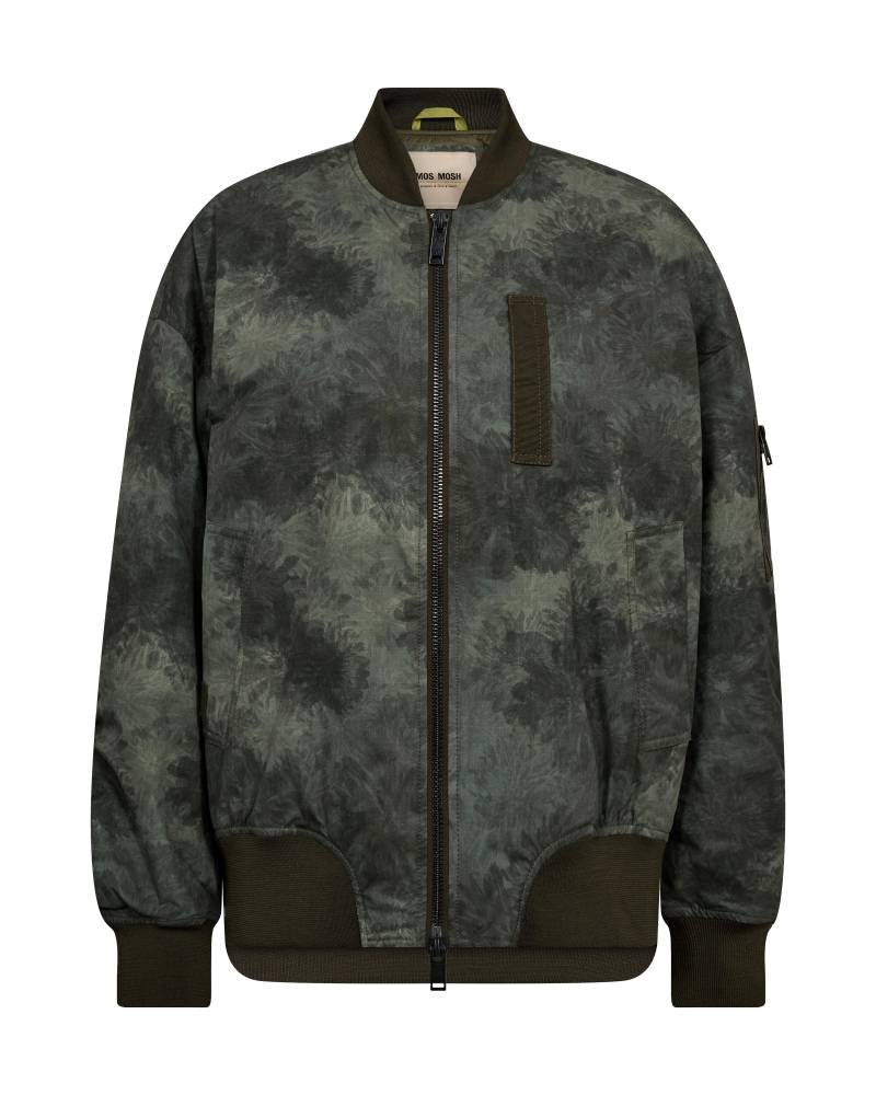 MOS MOSH - MMRuby Print Bomber Jacket olive night - Gr. - XS von MOS MOSH