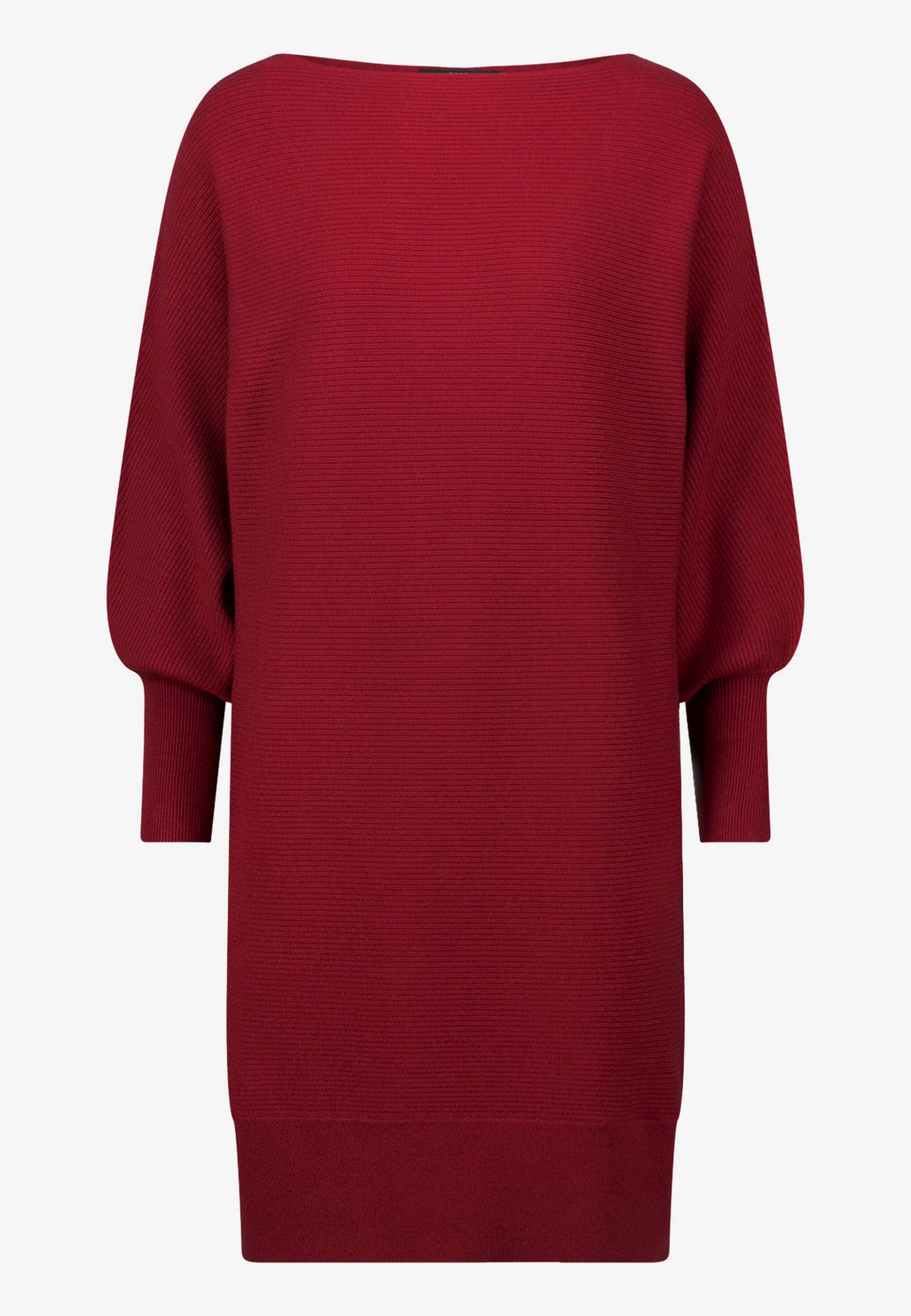 zero - Strickkleid strukturiert U-Boot Ausschnitt cabernet - Gr. - 34 von zero