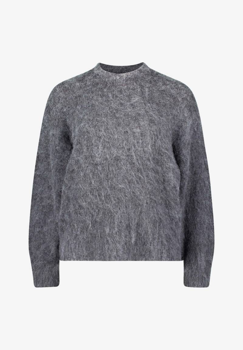 zero - Strickpullover mit Flaum middle grey melange - Gr. - L von zero