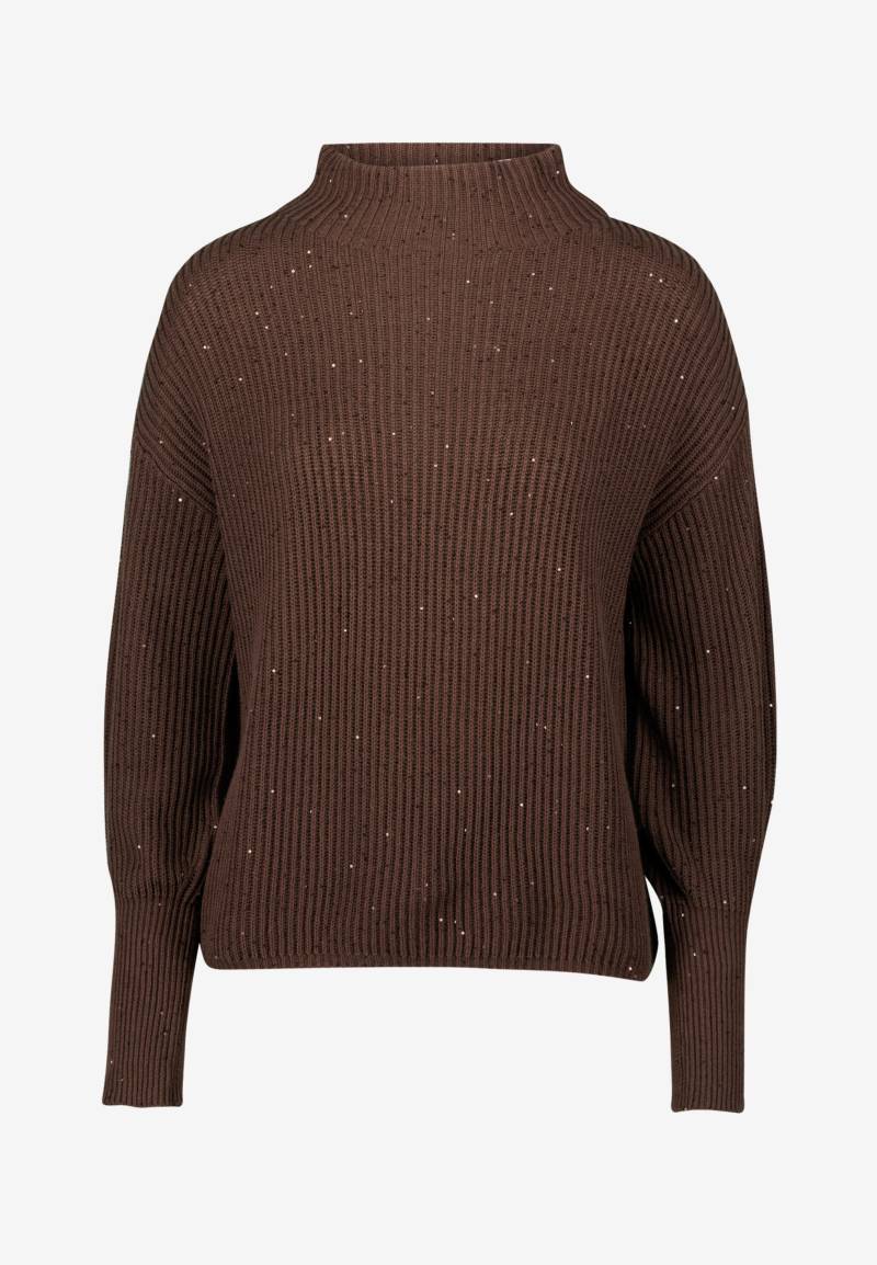 zero - Strickpullover mit Pailletten brownbrown - Gr. - 38 von zero