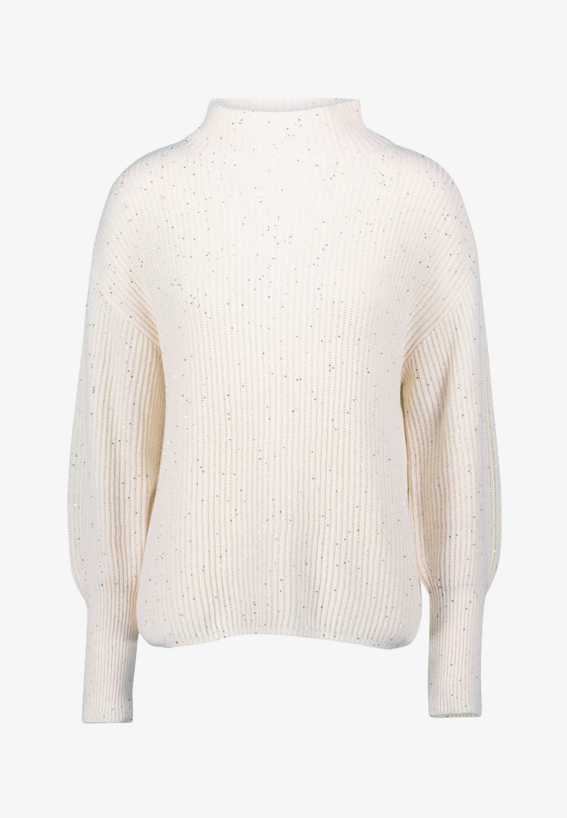 zero - Strickpullover mit Pailletten creamwhite - Gr. - 44 von zero