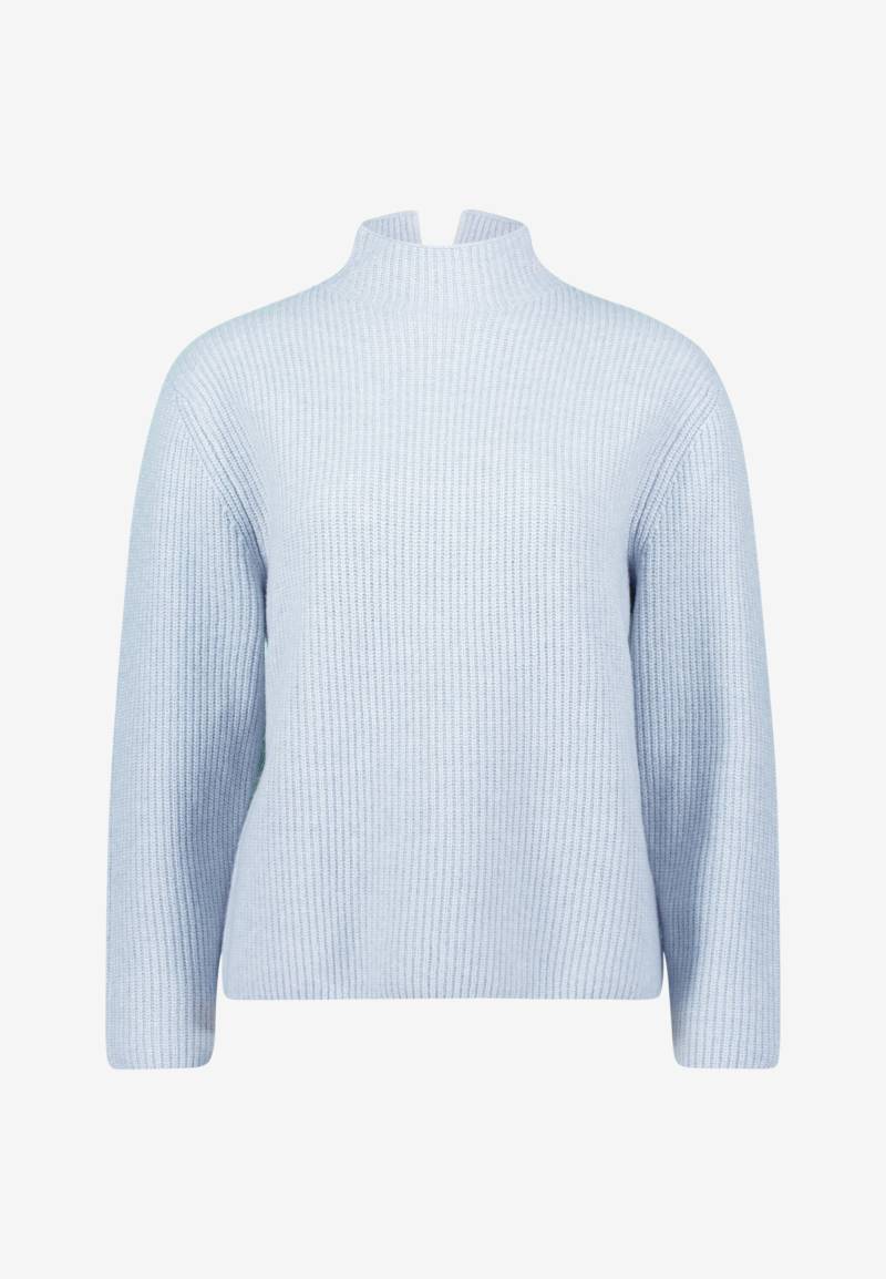 zero - Strickpullover mit Stehkragen light blue melange - Gr. - 36 von zero