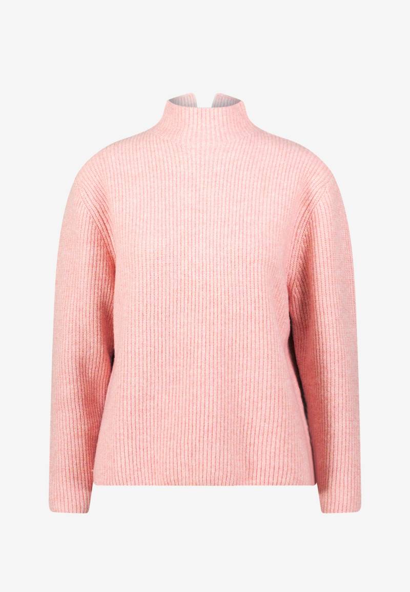 zero - Strickpullover mit Stehkragen rose melange - Gr. - 34 von zero