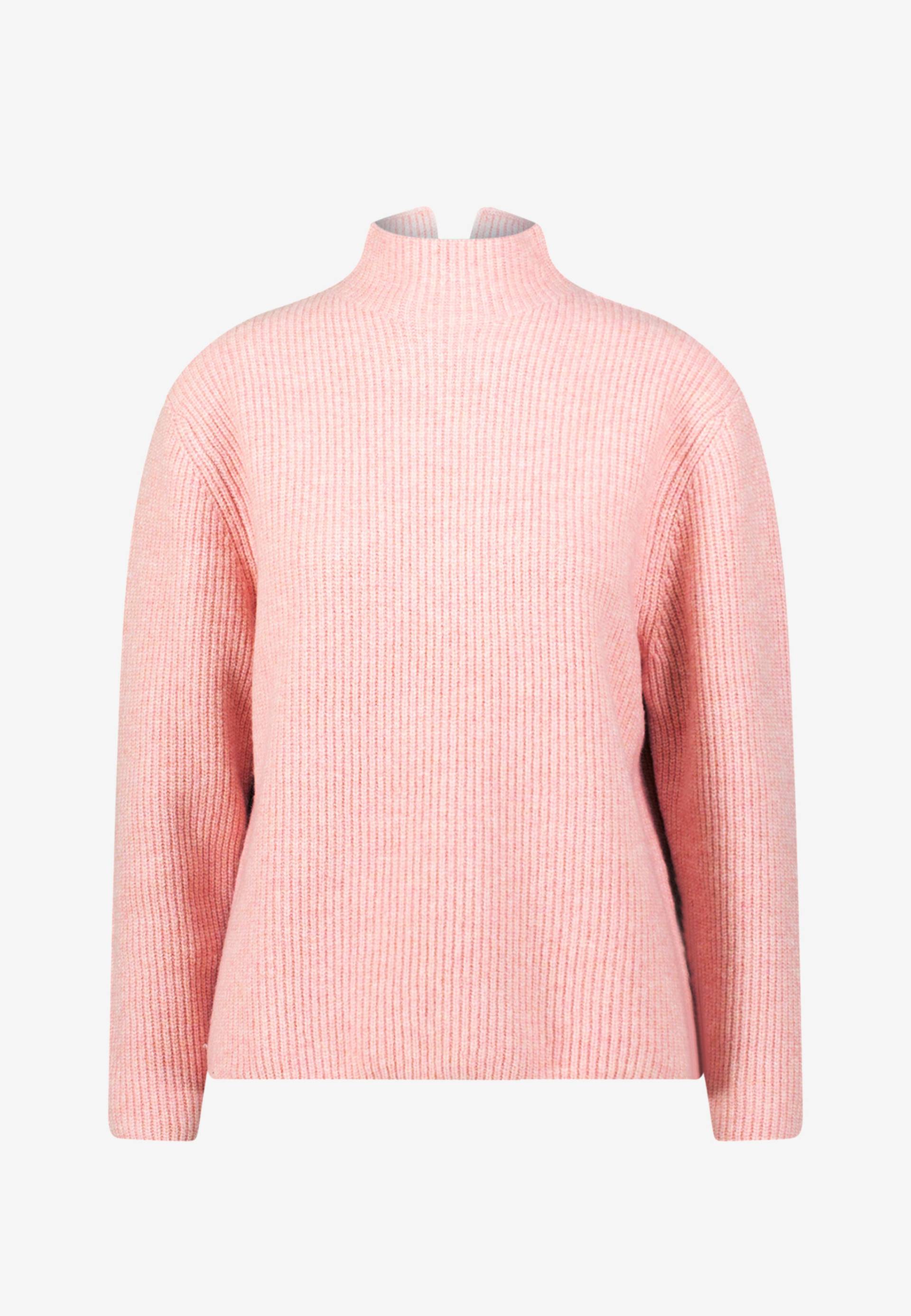 zero - Strickpullover mit Stehkragen rose melange - Gr. - 44 von zero