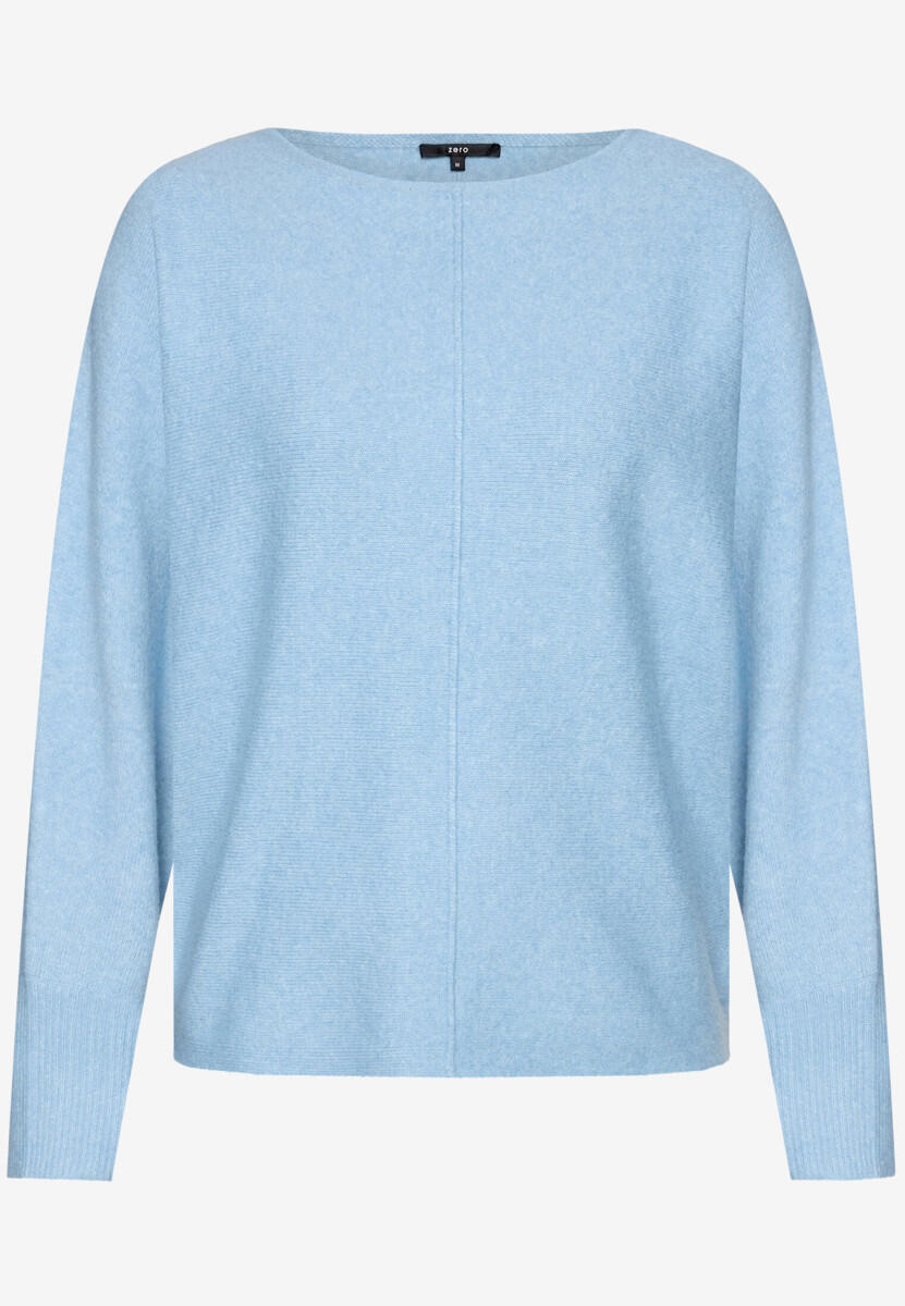 zero - Strickpullover mit U-Boot blau - Gr. - M von zero