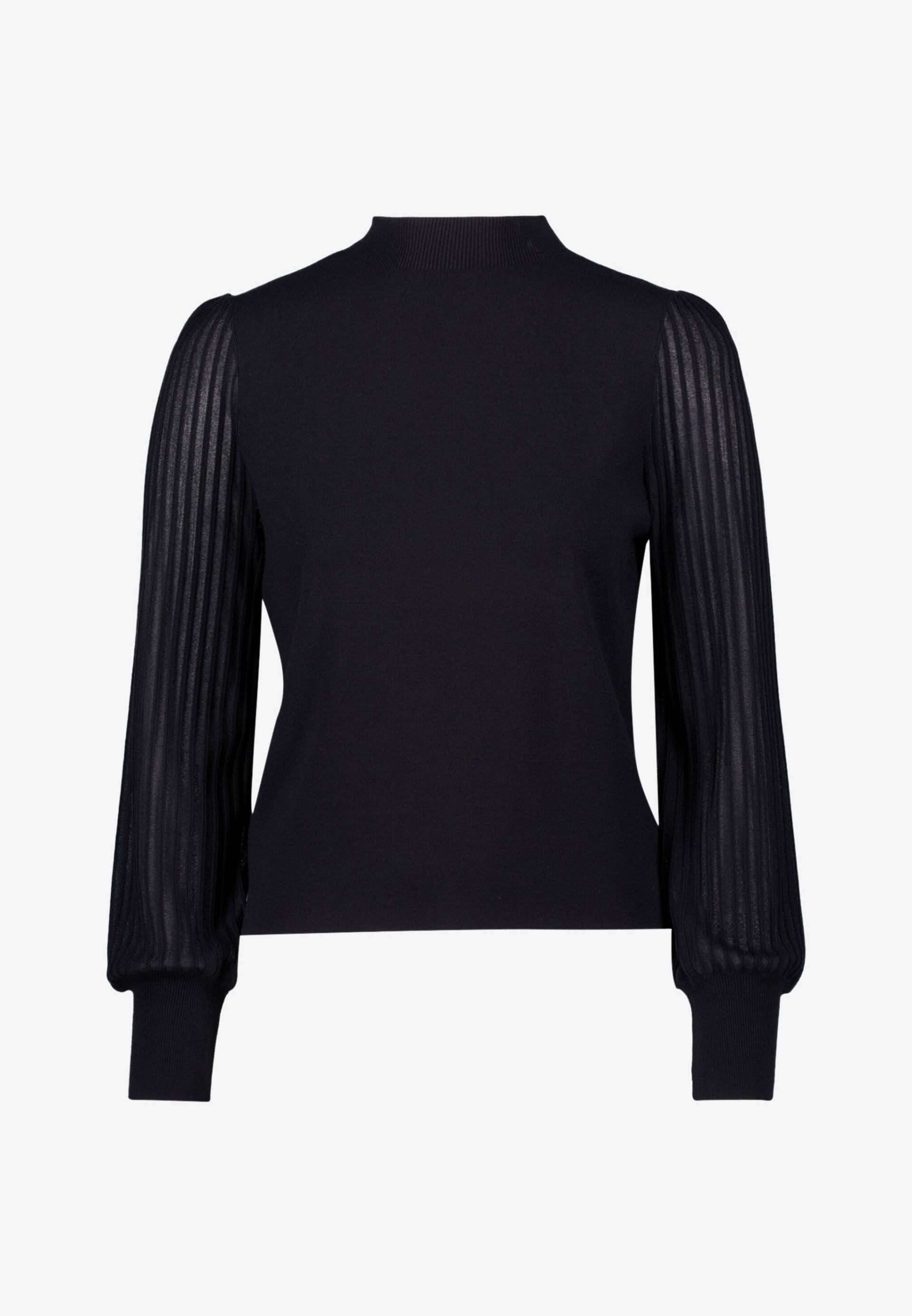 zero - Strickpullover mit transparenten Ärmeln black beauty - Gr. - 40 von zero