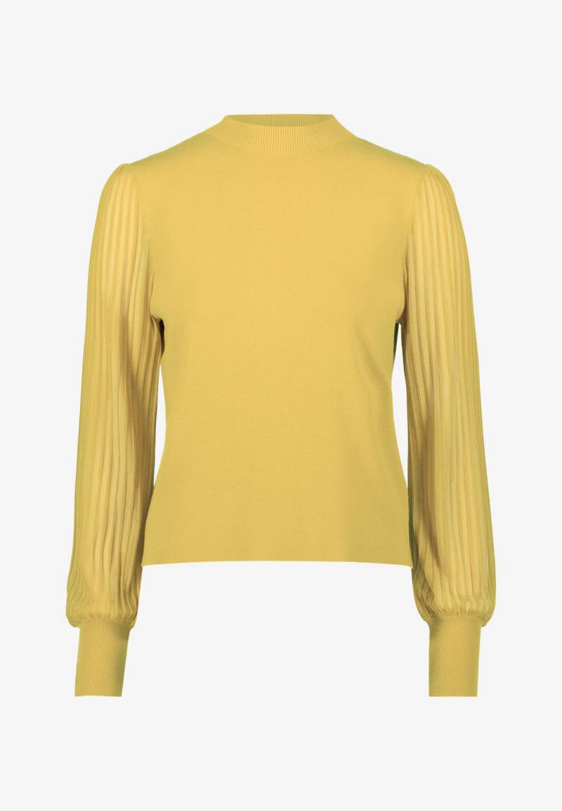 zero - Strickpullover mit transparenten Ärmeln oil yellow - Gr. - 40 von zero