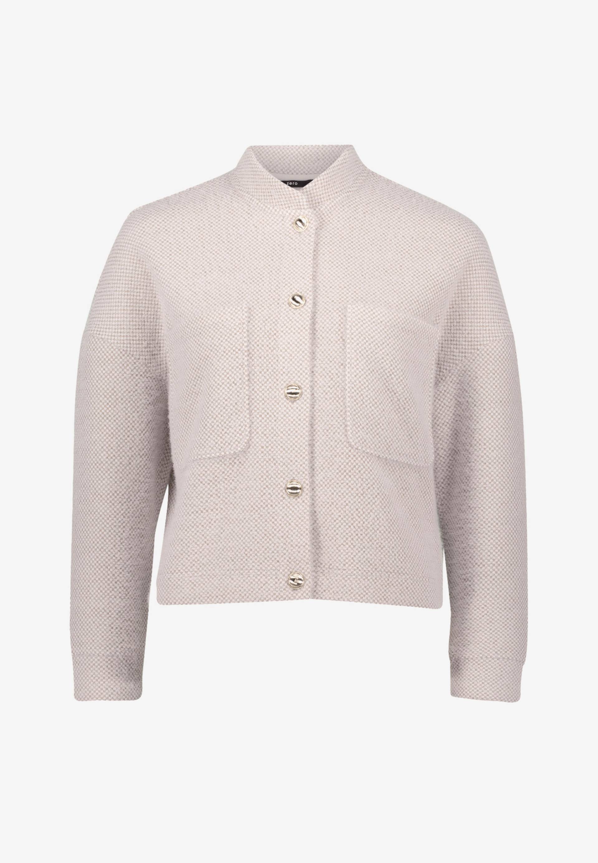 zero - Sweatblazer strukturiert mit Knopfleiste creamcamel - Gr. - 36 von zero