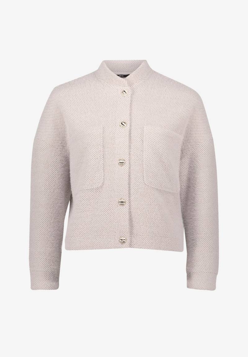 zero - Sweatblazer strukturiert mit Knopfleiste creamcamel - Gr. - 36 von zero