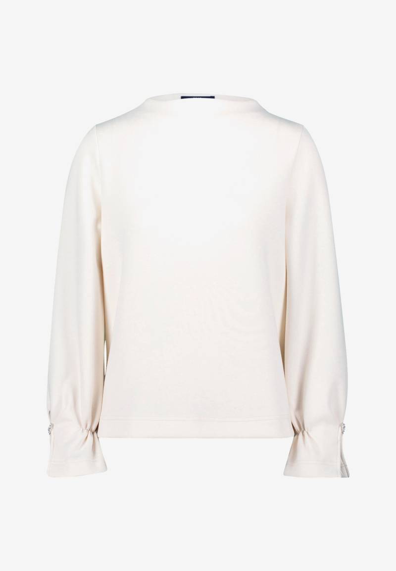 zero - Sweatshirt mit Glitzerknopf eggnog - Gr. - 38 von zero