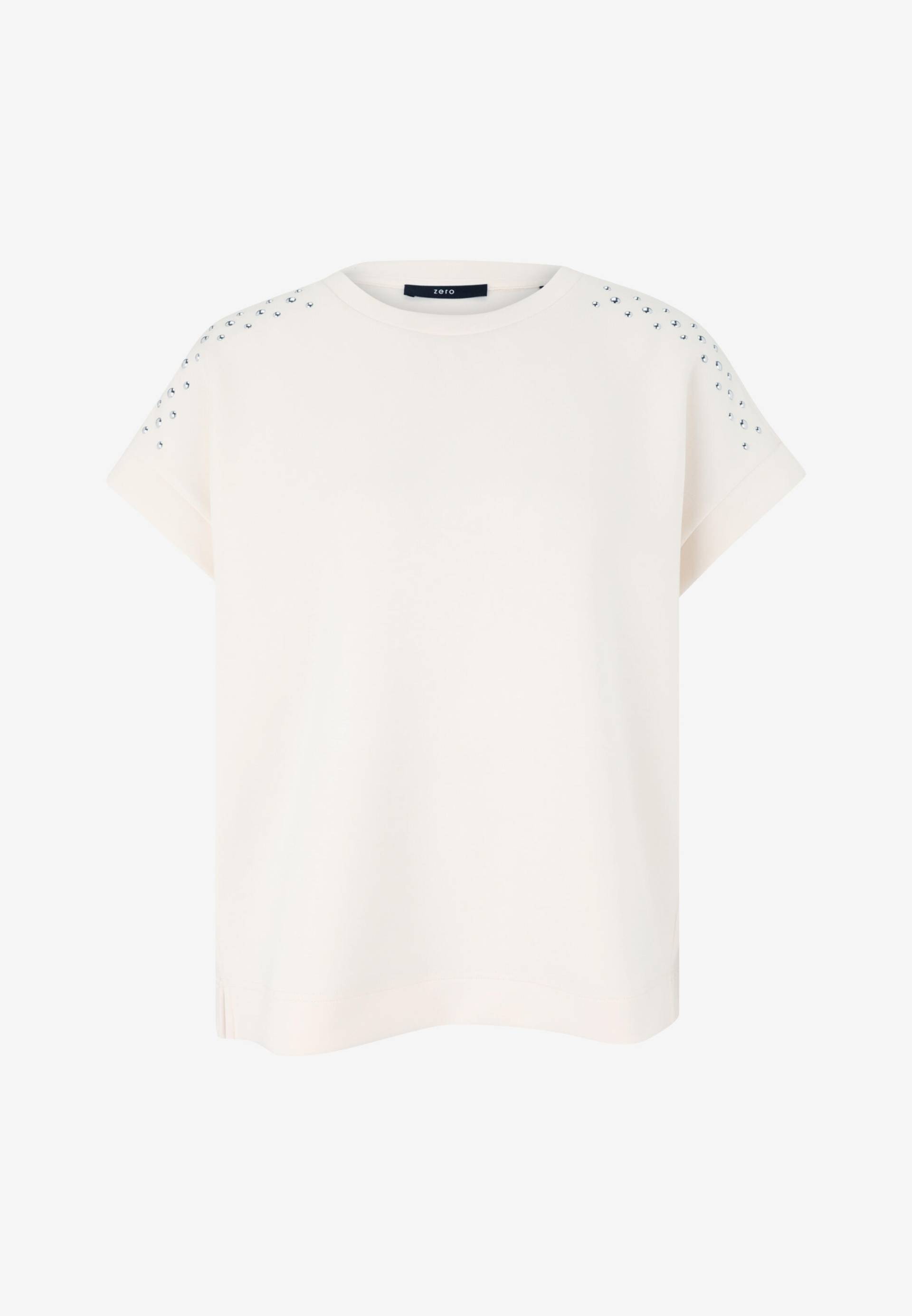 zero - Sweatshirt mit Nieten patch creamsilver - Gr. - 34 von zero