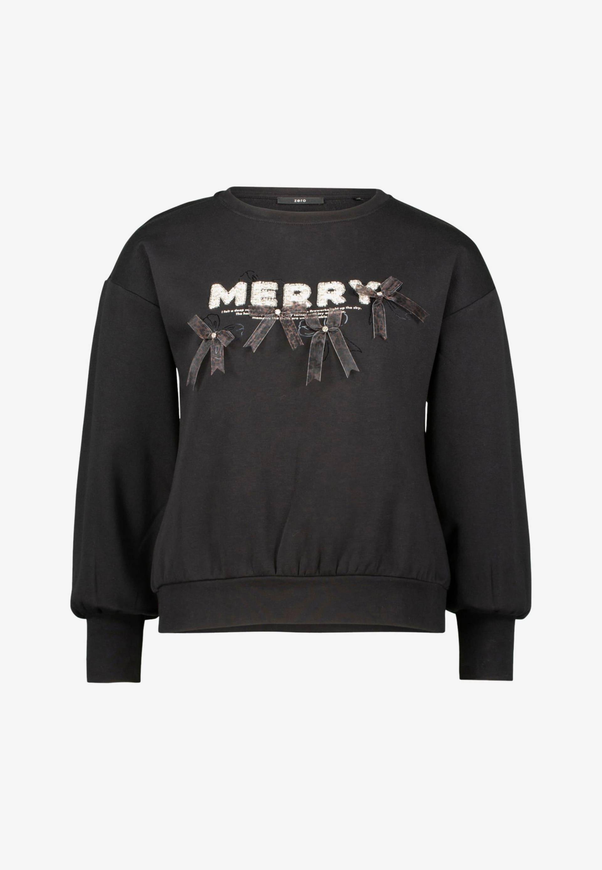 zero - Sweatshirt patch blackcream - Gr. - 34 von zero