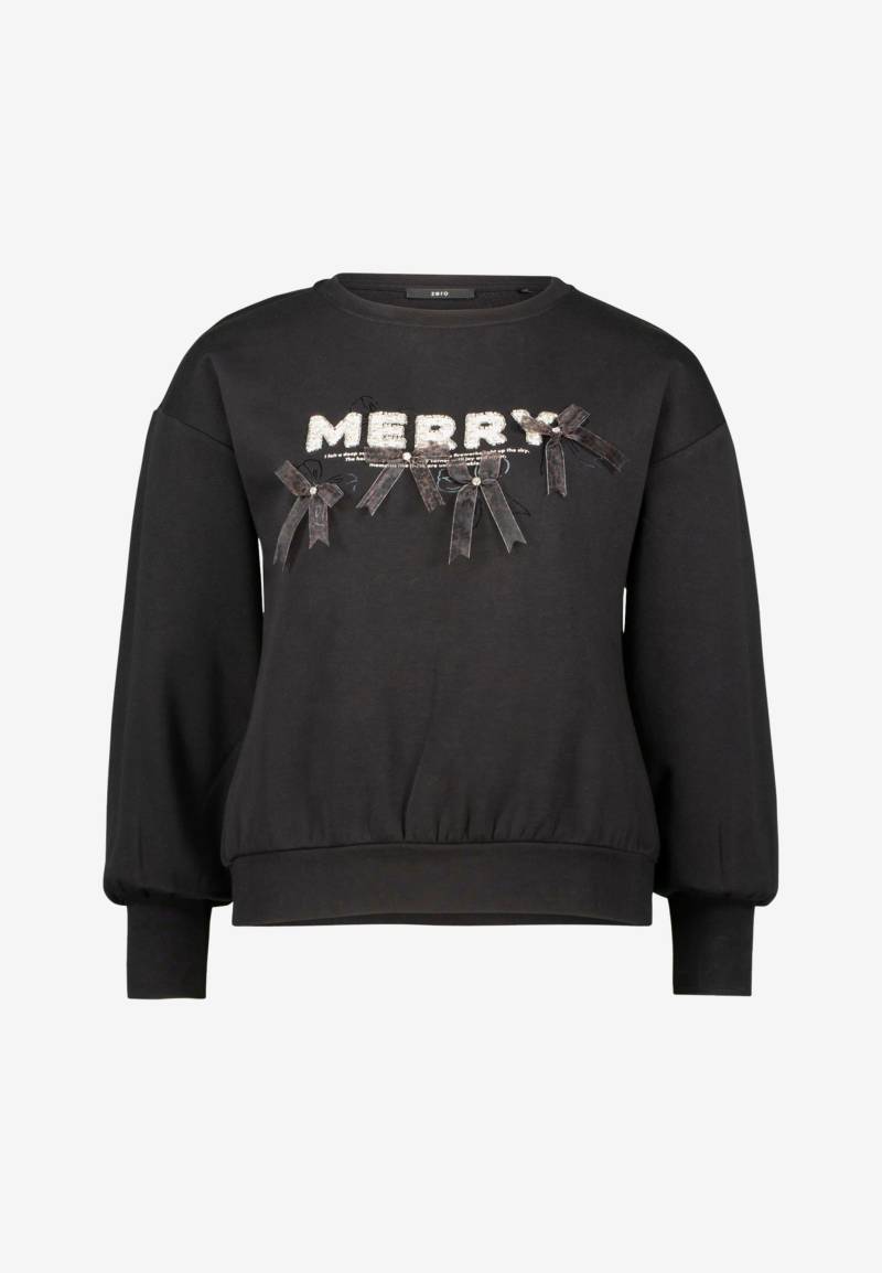 zero - Sweatshirt patch blackcream - Gr. - 40 von zero