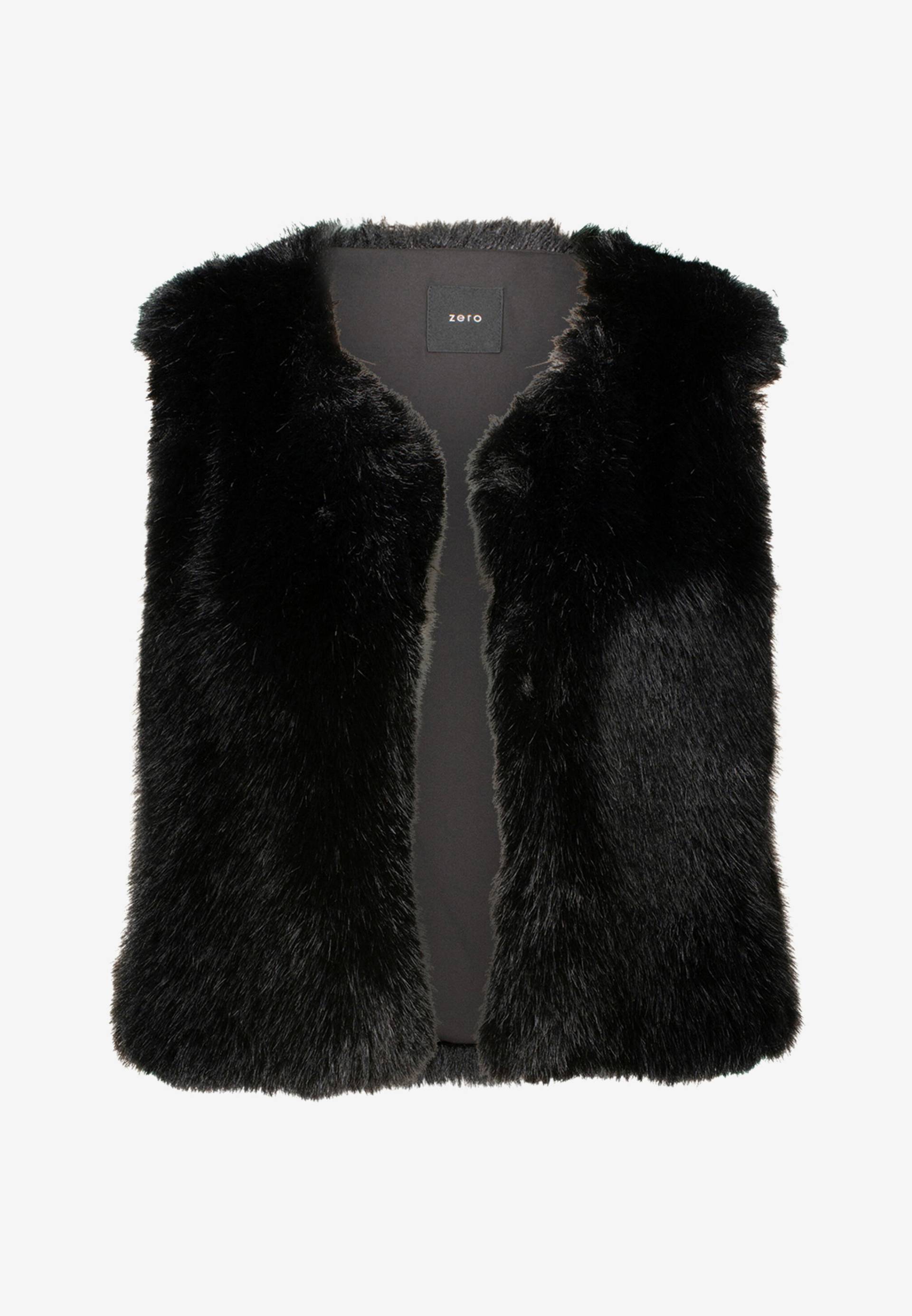 zero - Weste in Felloptik black beauty - Gr. - L von zero