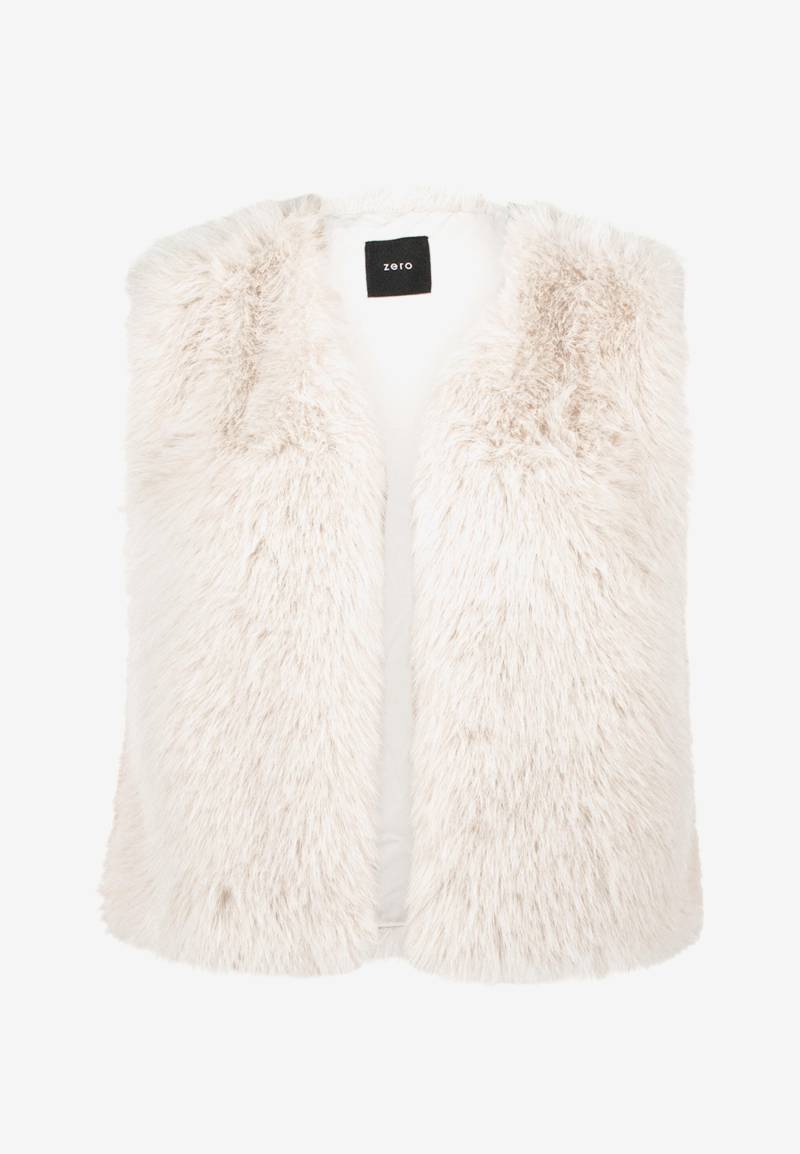 zero - Weste in Felloptik sandshell - Gr. - L von zero