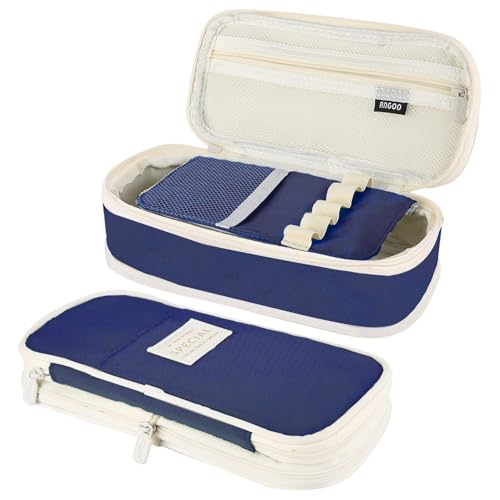 zeryor Mehrschichtiges Federmäppchen mit großer Kapazität – einfaches Federmäppchen, Pinsel-Aufbewahrungstasche, Schulgeschenk für Mädchen und Jugendliche, strapazierfähiges von zeryor