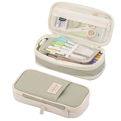 zeryor Mehrschichtiges Federmäppchen mit großer Kapazität – einfaches Federmäppchen, Pinsel-Aufbewahrungstasche, Schulgeschenk für Mädchen und Jugendliche, strapazierfähiges von zeryor