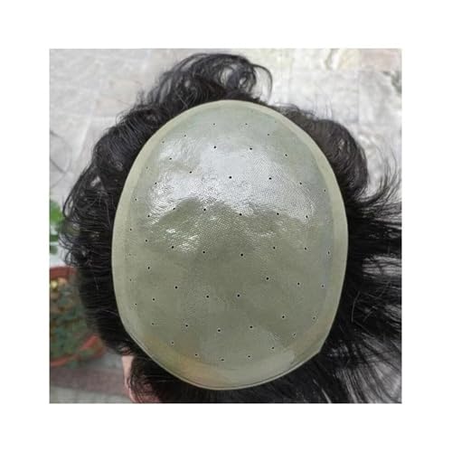 Herrenperücke Dünnes Hauttoupet for Männer Atmungsaktive männliche Haarprothese Biologisches Kopfhauthaarteil Unsichtbarer Haaransatz Menschliches Haarersatzsystem Männliche Haareinheiten Perücke Herr von zhangrui1888