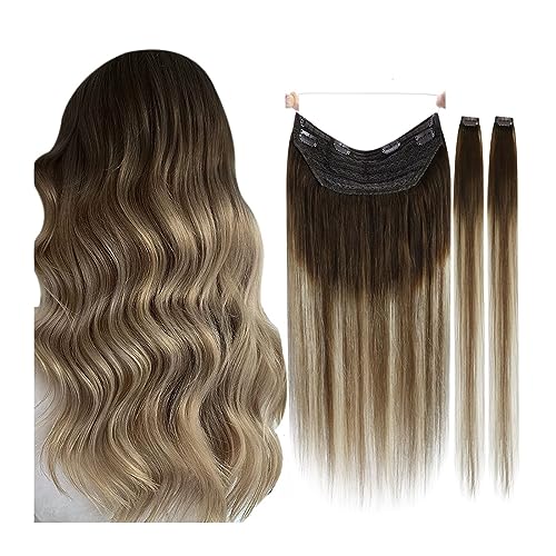 Perücke Clip-in-Haarverlängerungen aus echtem Echthaar, weiche, natürliche, handgefertigte Echthaarverlängerungen for Frauen, lange, glatte Echthaar-Clip-in-Haarverlängerung Perücken für Frauen(4-6-61 von zhangrui1888