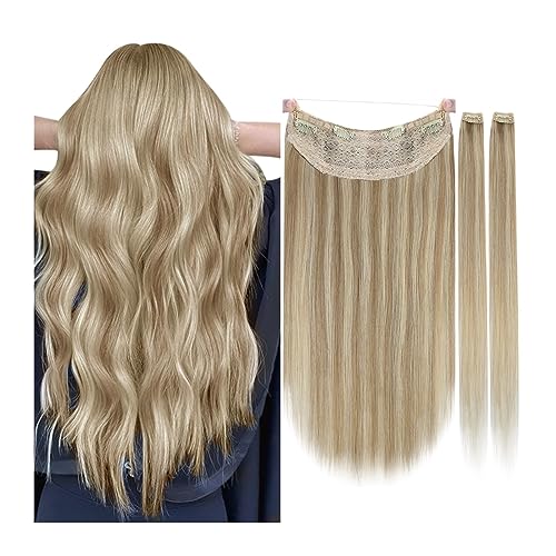 Perücke Clip-in-Haarverlängerungen aus echtem Echthaar, weiche, natürliche, handgefertigte Echthaarverlängerungen for Frauen, lange, glatte Echthaar-Clip-in-Haarverlängerung Perücken für Frauen(P16-22 von zhangrui1888