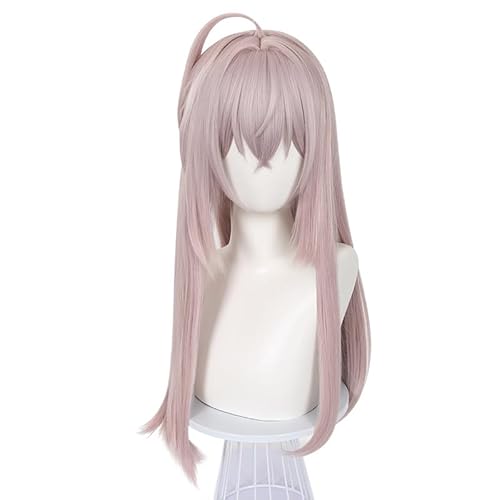Anime Cosplay Perücke Grau Rosa Haar Perücke Perücke Damen Lange Gerade Perücke Mit Pony Cosplay Halloween Party Perücken (B) von ZHANGXIAOMIN