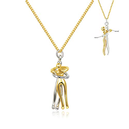 zhaolian888 Personalisierte Umarmungskette für Damen Herren Individueller Name Paar Halskette 925 Sterling Silber/Messing Paar Kuschel Umarmung Anhänger Graviert mit 2 Namen Geburtstag Geschenk zhaolian888 Personalisierte Umarmungskette für Damen Herren Individueller Name Paar Halskette 925 Sterling Silber/Messing Paar Kuschel Umarmung Anhänger Graviert mit 2 Namen Geburtstag Geschenk von zhaolian888
