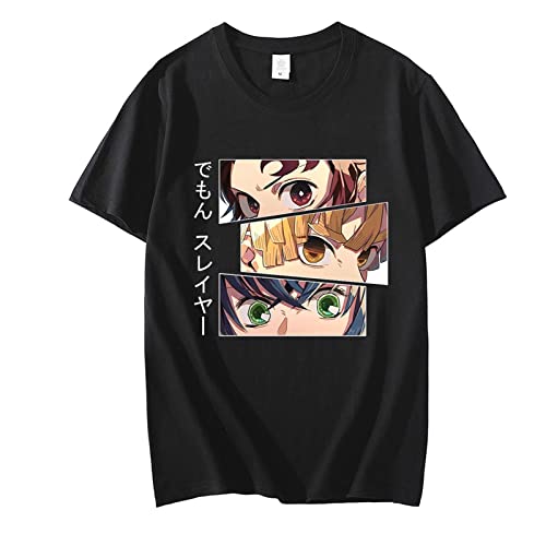 Anime Demon Slayer T-Shirt Männer Sommer Japanisch Manga Kimetsu No Yaiba T-Shirt Inosuke Grafik T-Shirt Kurzarm (M,Color 01) von zhedu