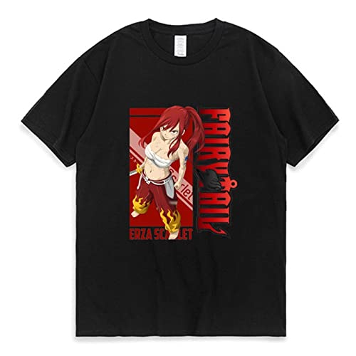 Anime Fairy Tail Unisex T-Shirt Harajuku Cartoon T-Shirt Streetwear Sommer Tops T-Shirts T-Shirt Übergroßes Hiphop (4XL,Color 05) von zhedu