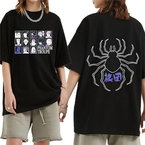 Anime Hunter X Hunter T-Shirt Killua Zoldyck T-Shirt Tops Grafikdruck T-Shirt Übergroßes Unisex (XL,Color 1) von zhedu